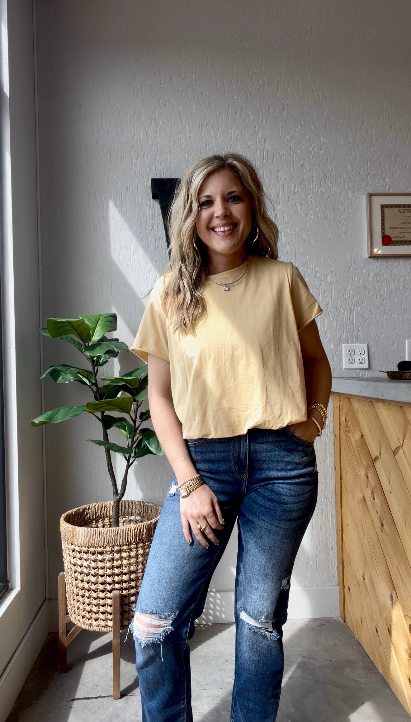 Mustard Bubble Tee